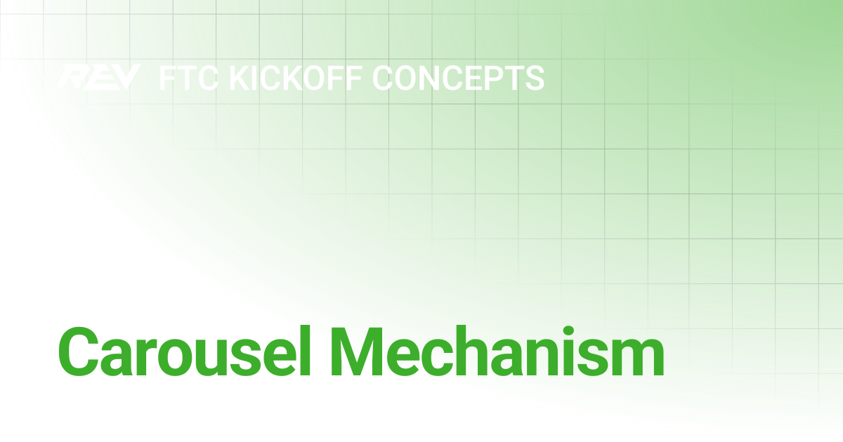 Carousel Mechanism | FTC Kickoff Concepts | REV Robotics Documentation