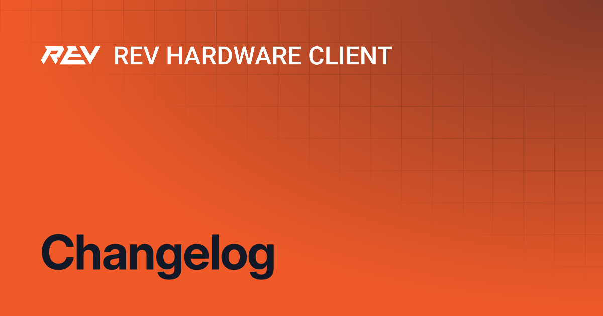 Changelog Rev Hardware Client